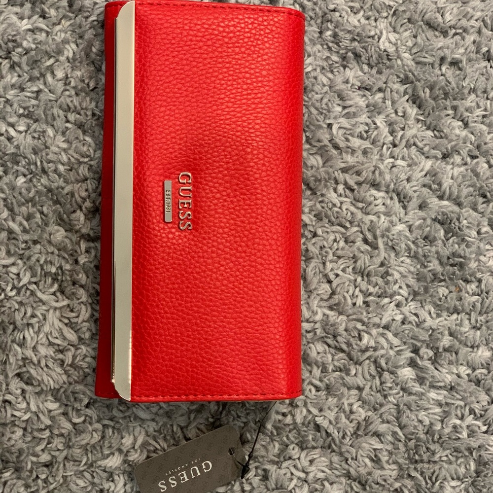 Guess Red Long Wallet